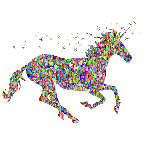 SVG Unicorn in chromatic colors