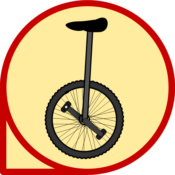 SVG Unicycle icon vector drawing