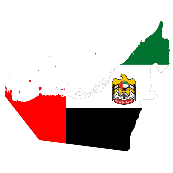 SVG United Arab Emirates map flag