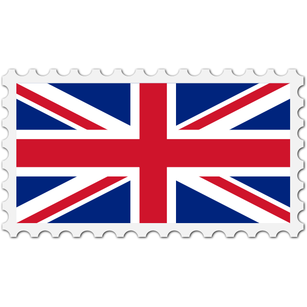 SVG United Kingdom flag stamp