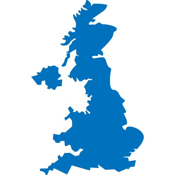 SVG United Kingdom map vector image