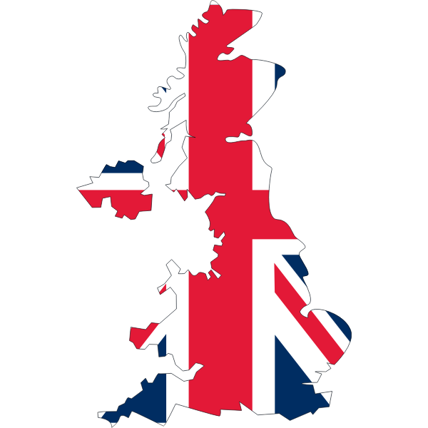 SVG United Kingdom039s flag with map