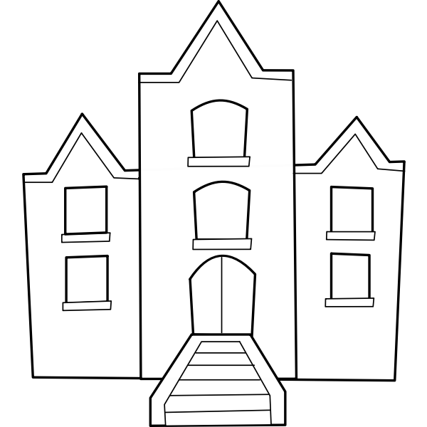 SVG University building vector clip art