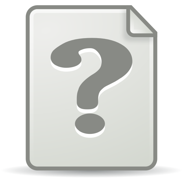 SVG Unknown document icon vector drawing