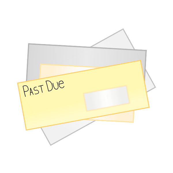 SVG Unpaid bills vector illustration
