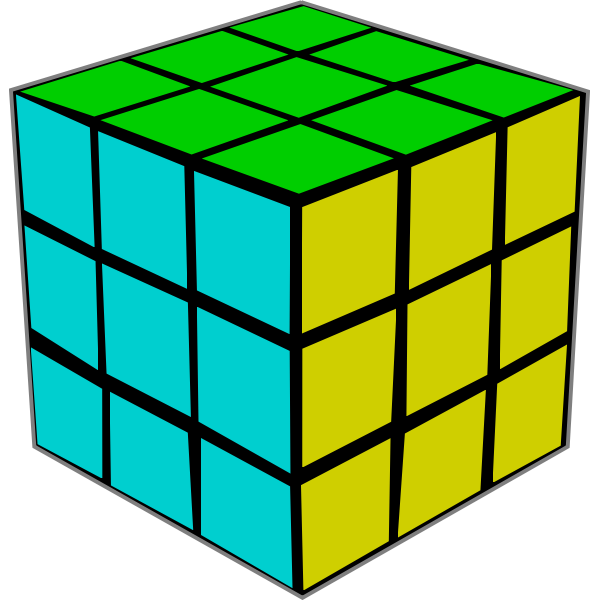 SVG Unscrambled Rubik039s cube