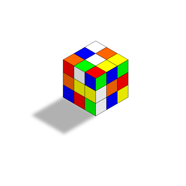 SVG Unsolved Rubik039s cube