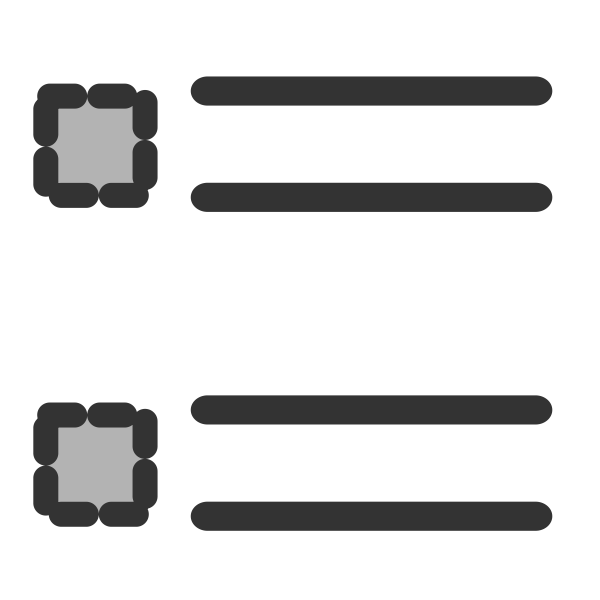 SVG Unsorted list icon