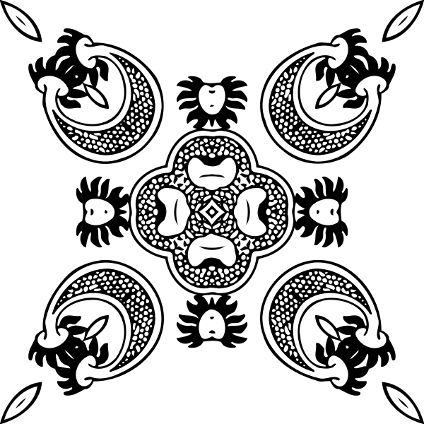 SVG Unusual flowery design