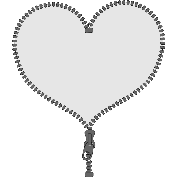 SVG Unzip my heart sign vector image