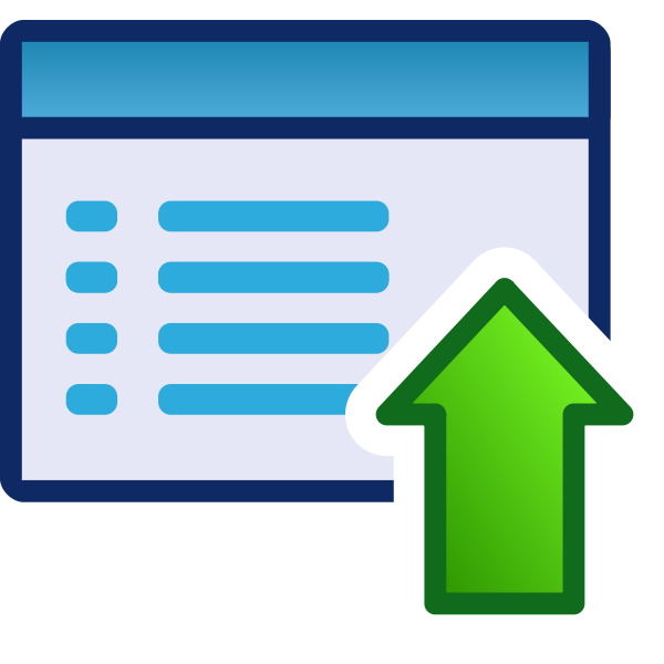 SVG Upload or up green vector icon