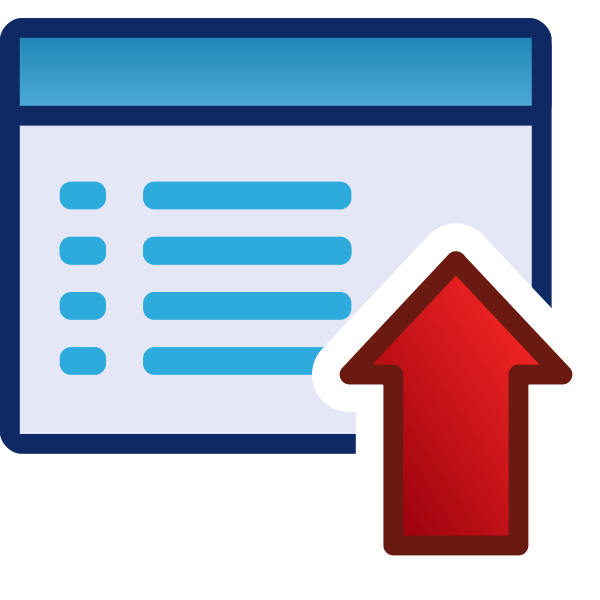 SVG Upload or up red vector icon