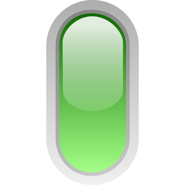 SVG Upright pill shaped green button vector clip art