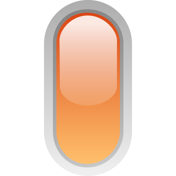 SVG Upright pill shaped orange button vector illustration