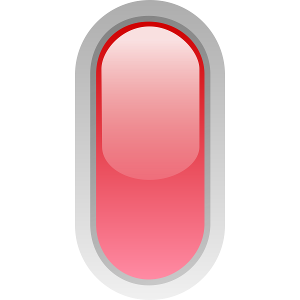 SVG Upright pill shaped red button vector graphics