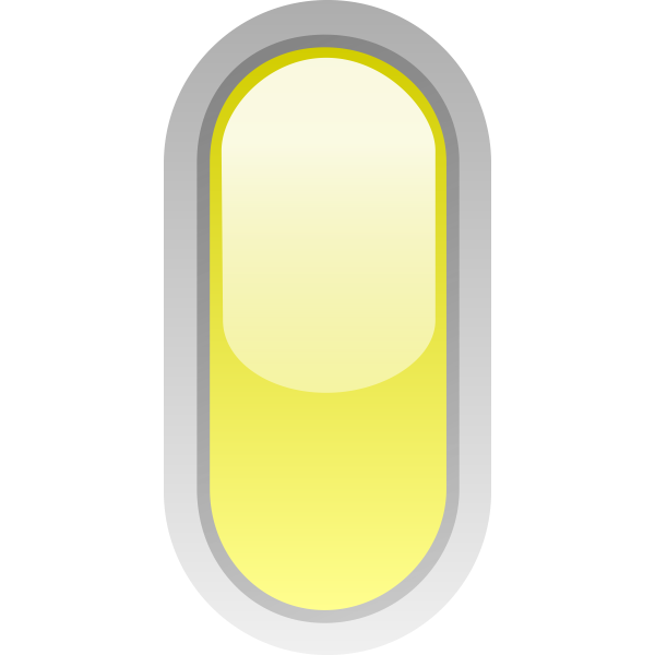 SVG Upright pill shaped yellow button vector clip art