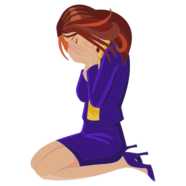 SVG Upset woman