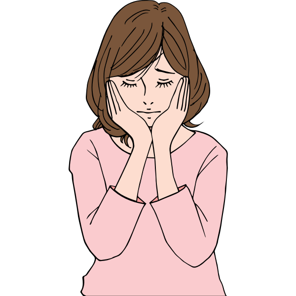 SVG Upset woman vector image