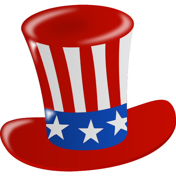 SVG US flag hat