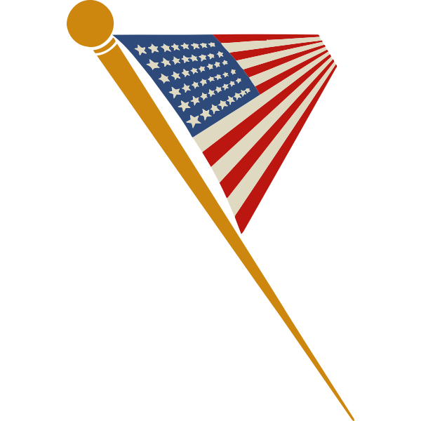 SVG US flag on pin