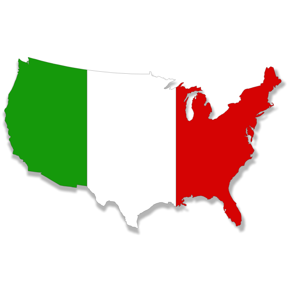 SVG US Italy flag map copia
