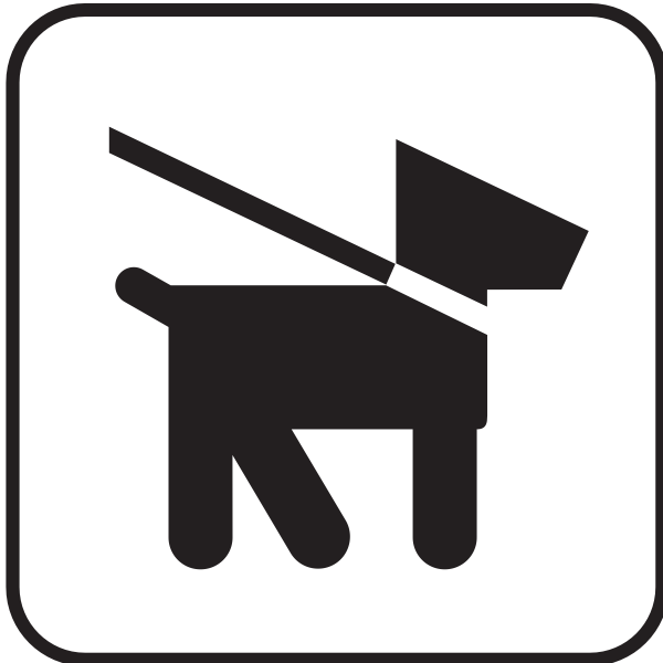 SVG US National Park Maps pictogram allowing dog walks on lead only vector image