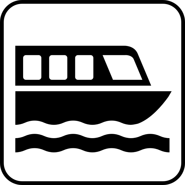 SVG US National Park Maps pictogram for a boat port vector image