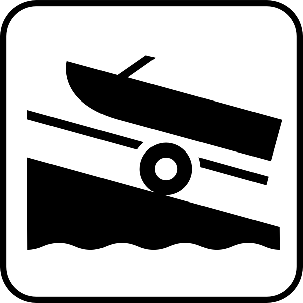 SVG US National Park Maps pictogram for a boat trailer area vector image