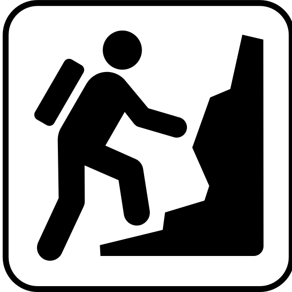 SVG US National Park Maps pictogram for a climbing facility vector image