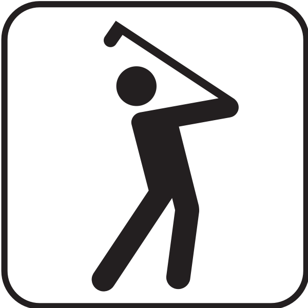 SVG US National Park Maps pictogram for a golf playing field vector image