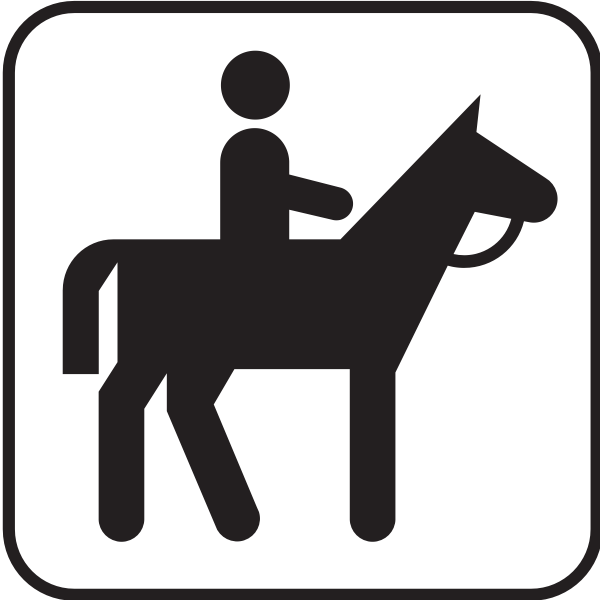 SVG US National Park Maps pictogram for a horseriding activity vector image