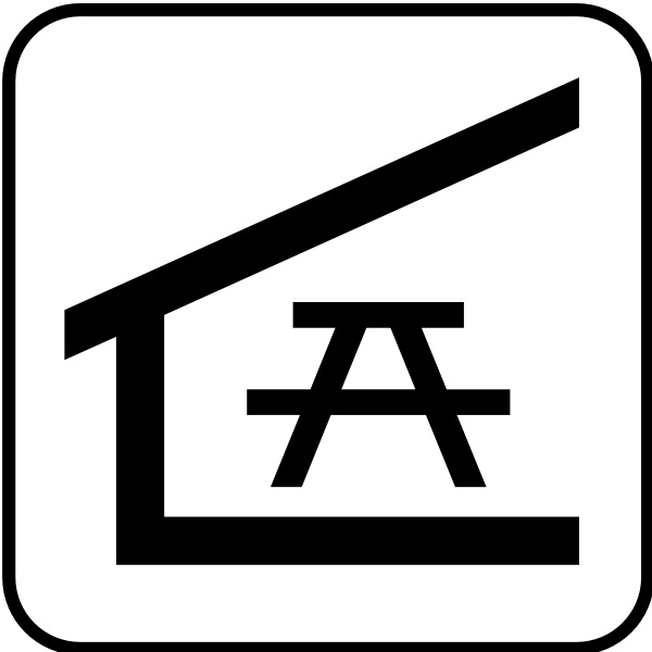 SVG US National Park Maps pictogram for a picnic shelter vector image
