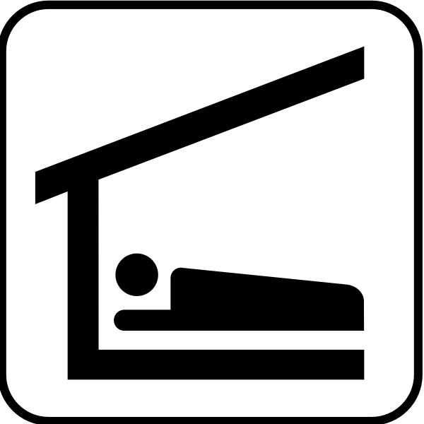 SVG US National Park Maps pictogram for a sleeping shelter vector image