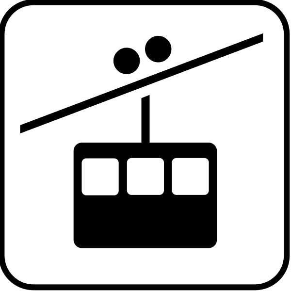 SVG US National Park Maps pictogram for a tramway traffic vector image