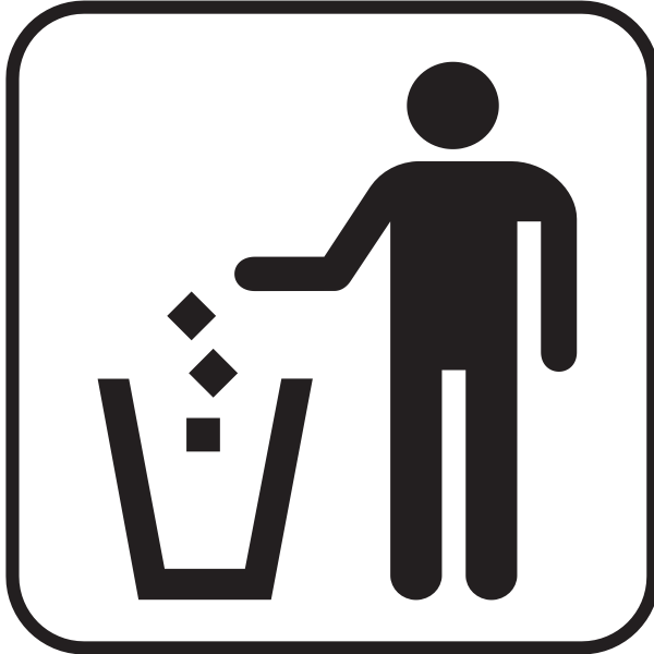 SVG US National Park Maps pictogram for a trash bin vector image