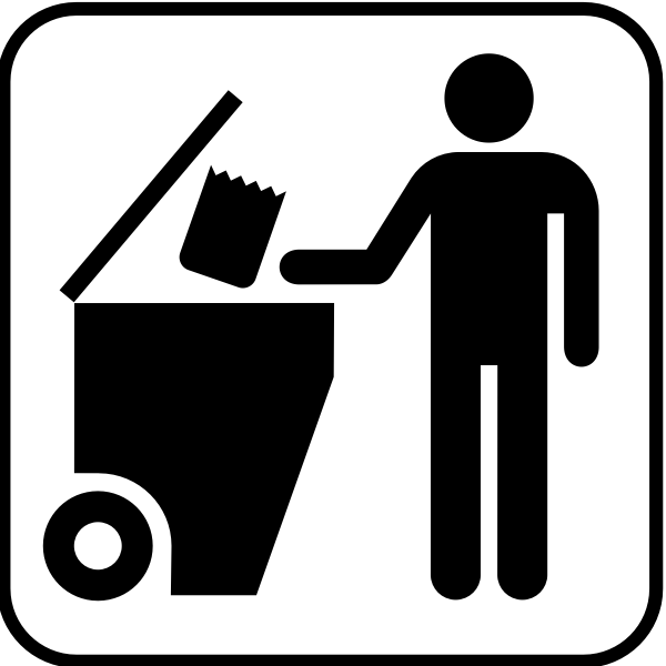 SVG US National Park Maps pictogram for a trash dumpster vector image
