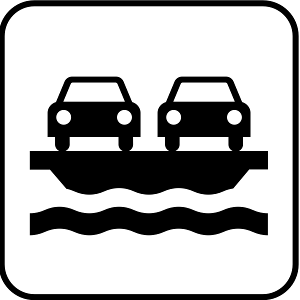 SVG US National Park Maps pictogram for a vehicle ferry vector image