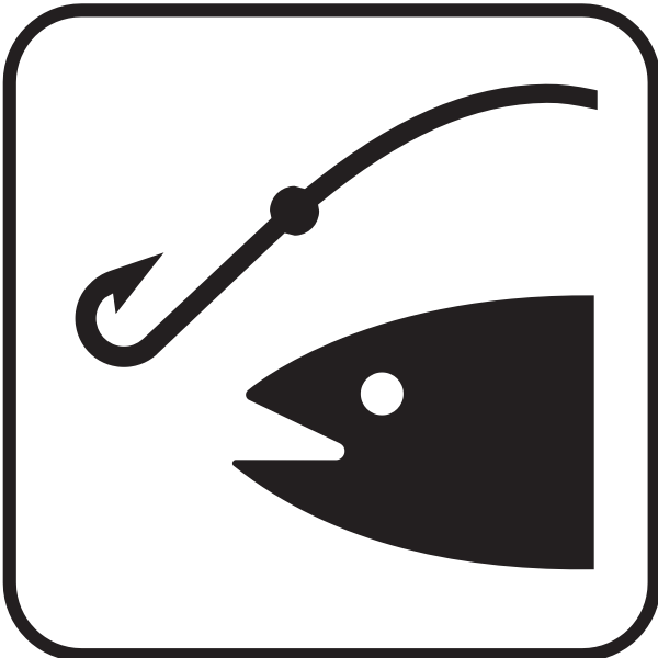 SVG US National Park Maps pictogram for an angling area vector image