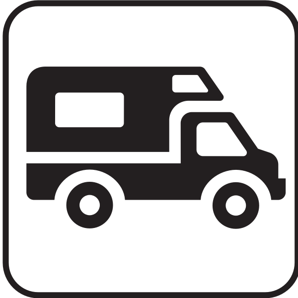 SVG US National Park Maps pictogram for an RV campground vector image