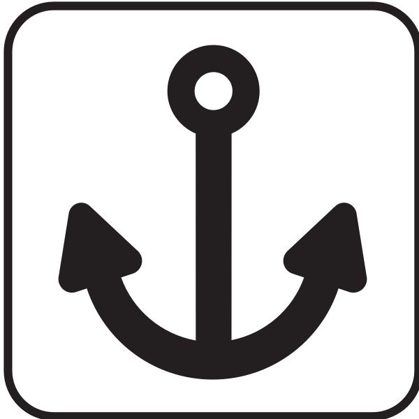 SVG US National Park Maps pictogram for ferry port vector image