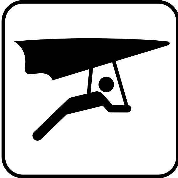 SVG US National Park Maps pictogram for hang gliding vector image