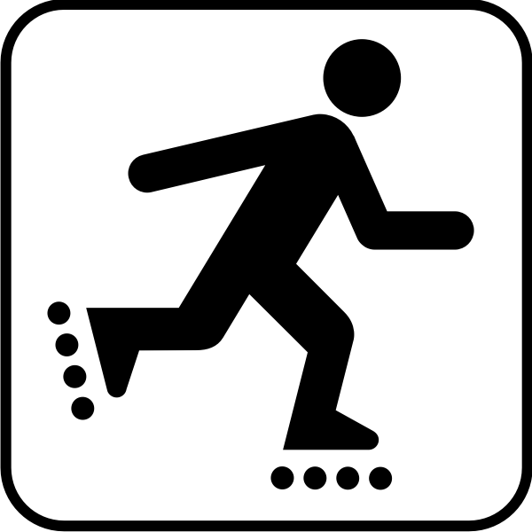 SVG US National Park Maps pictogram for in-line skating vector image
