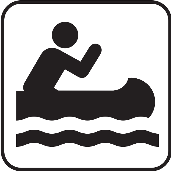 SVG US National Park Maps pictogram for kayaking vector image