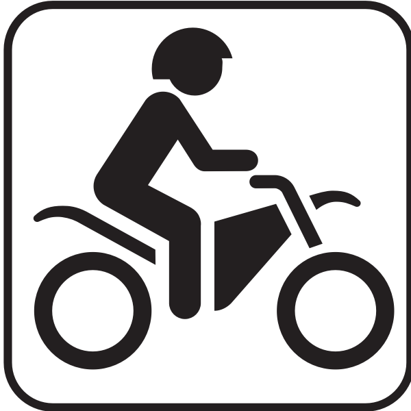 SVG US National Park Maps pictogram for motorbikes only traffic vector image