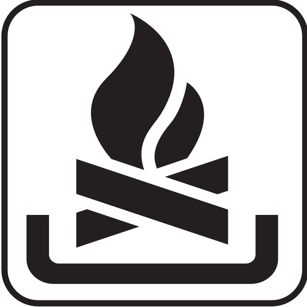 SVG US National Park Maps pictogram for open fire area vector image
