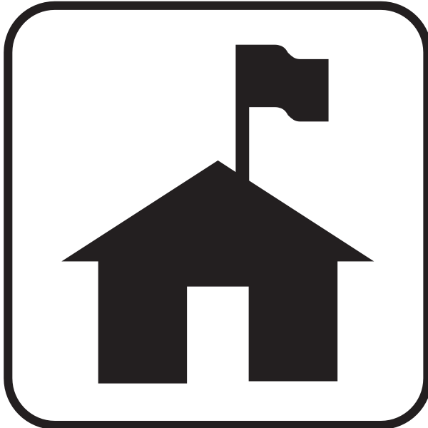 SVG US National Park Maps pictogram for ranger station vector image