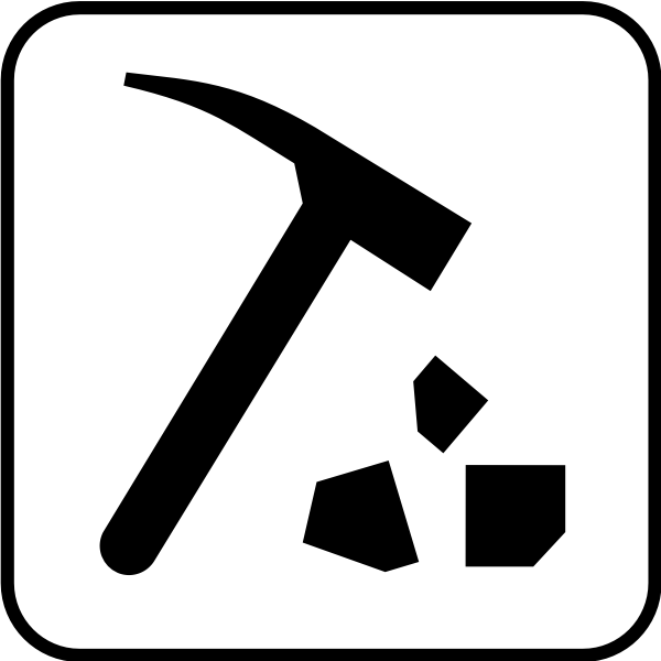 SVG US National Park Maps pictogram for rock collecting vector image
