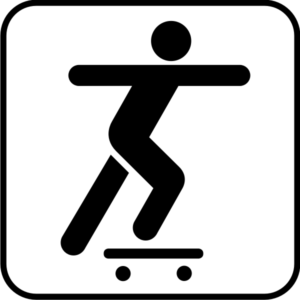 SVG US National Park Maps pictogram for skateboarding vector image