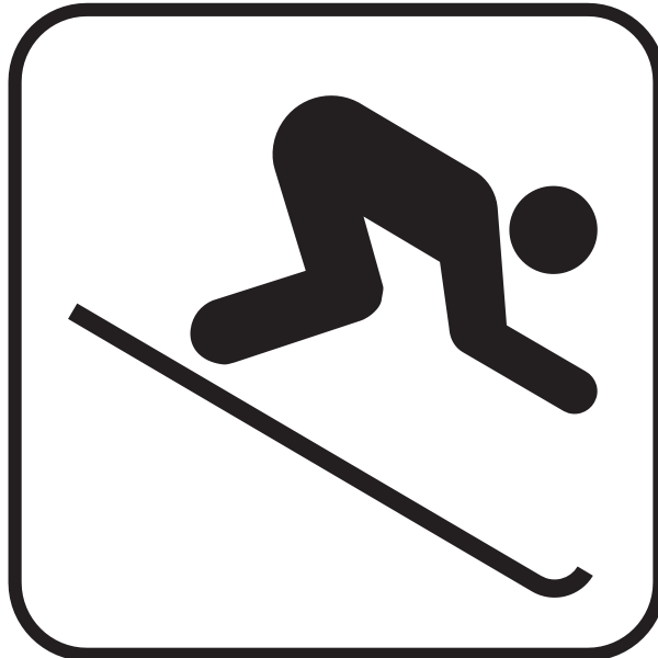 SVG US National Park Maps pictogram for ski ground vector image
