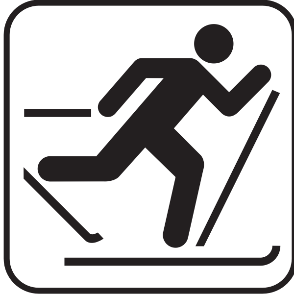SVG US National Park Maps pictogram for ski walking vector image